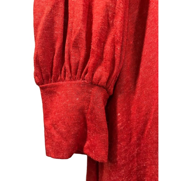 VTG Jersey Modeller SWEDEN Heathered Orange Mock Neck Swing Tent Dress - Picture 5 of 12